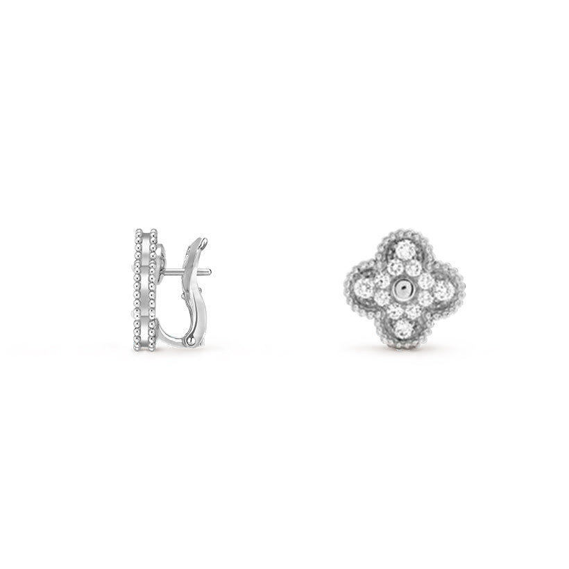 [OAKJURI Jewelry]CLOVER SILVER 15MM MOP EARRINGS COLLECTION