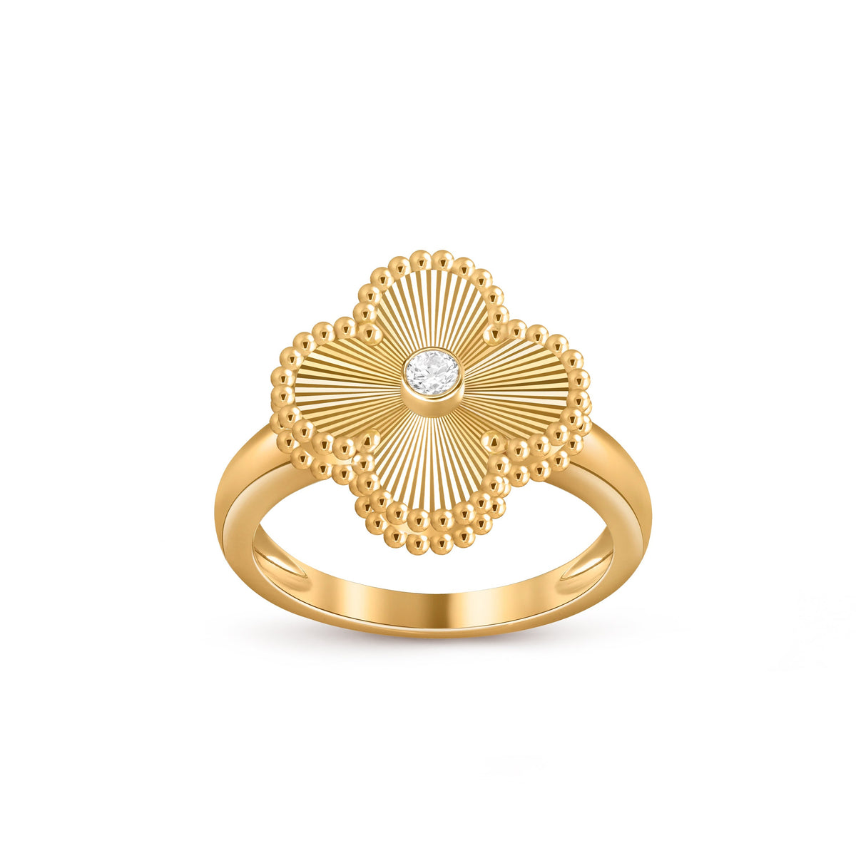 [OAKJURI Jewelry]CLOVER DIAMOND RING GOLD COLLECTION
