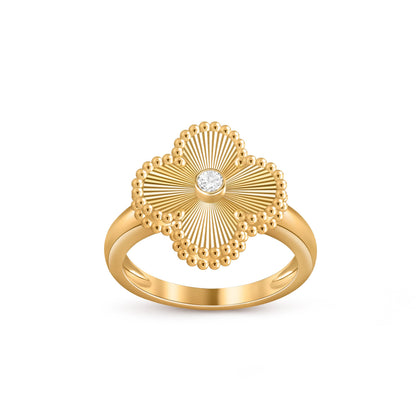 [OAKJURI Jewelry]CLOVER DIAMOND RING GOLD COLLECTION