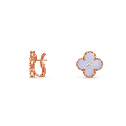 [OAKJURI Jewelry]CLOVER 15MM MOP DIAMOND EARRINGS COLLECTION