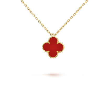 [OAKJURI Jewelry]CLOVER MINI 9.5MM CARNELIANS NECKLACE COLLECTION