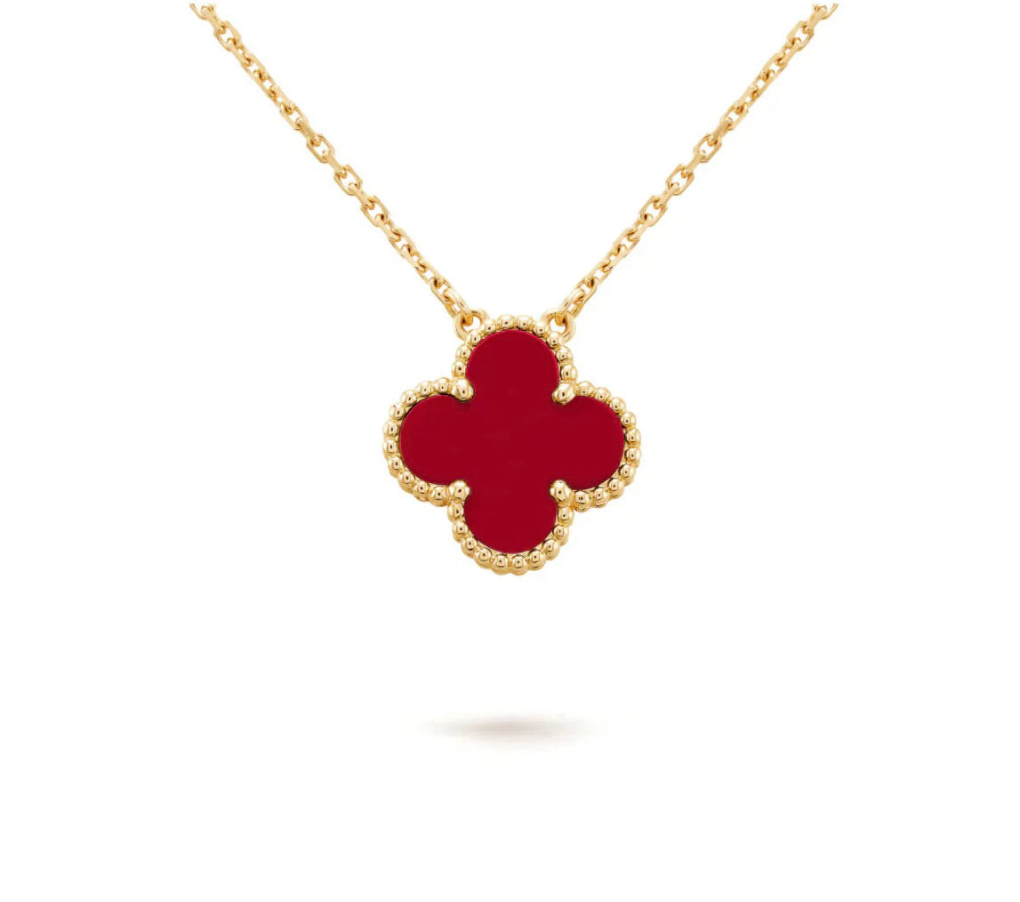 [OAKJURI Jewelry]CLOVER 15MM SINGLE FLOWER NECKLACE COLLECTION