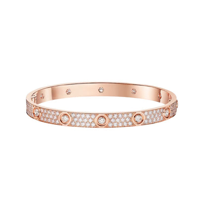 [OAKJURI Jewelry] LOVE BRACELET 6.1MM DIAMOND-PAVED 10 BIG DIAMONDS