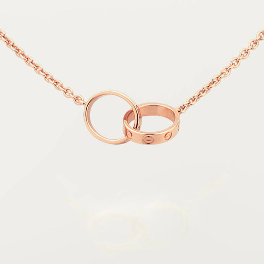 [OAKJURI Jewelry] LOVE DOUBLE RING NECKLACE