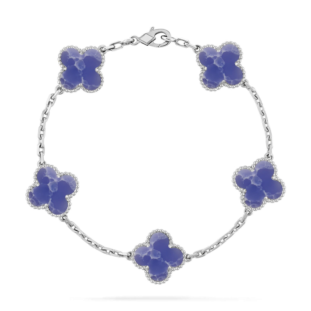 [OAKJURI Jewelry]CLOVER 5 MOTIF BLUE VEINS BRACELET COLLECTION