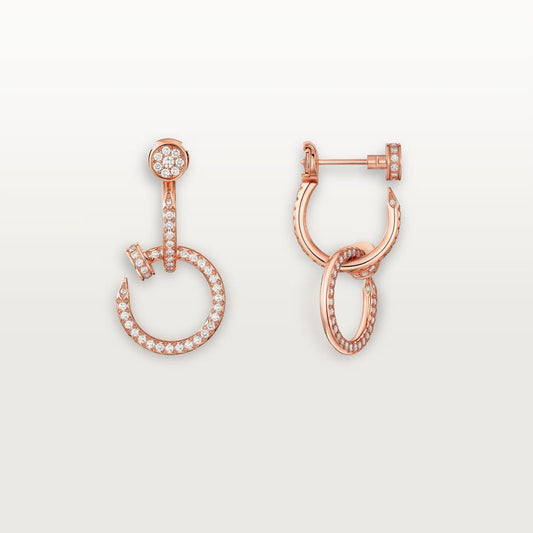 [OAKJURI Jewelry] JUSTE FULL DIAMOND DOUBLE EARRINGS