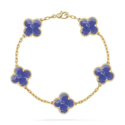 [OAKJURI Jewelry]CLOVER 5 MOTIF BLUE VEINS BRACELET COLLECTION