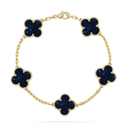 [OAKJURI Jewelry]CLOVER 5 MOTIF PIETERSITE BRACELET COLLECTION