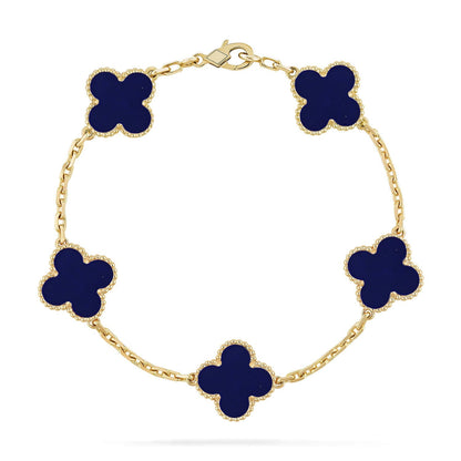 [OAKJURI Jewelry]CLOVER 5 MOTIF LAPIS LAZULI BRACELET COLLECTION