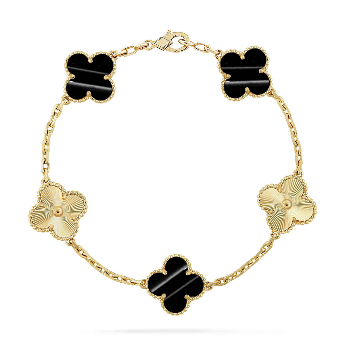 [OAKJURI Jewelry] CLOVER 5 MOTIF PULSAR STONE BRACELET COLLECTION