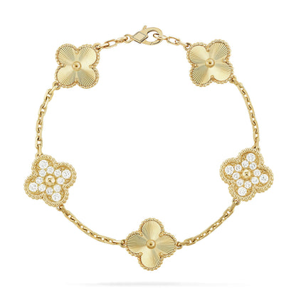 [OAKJURI Jewelry] CLOVER 5 MOTIF LASER BRACELET COLLECTION