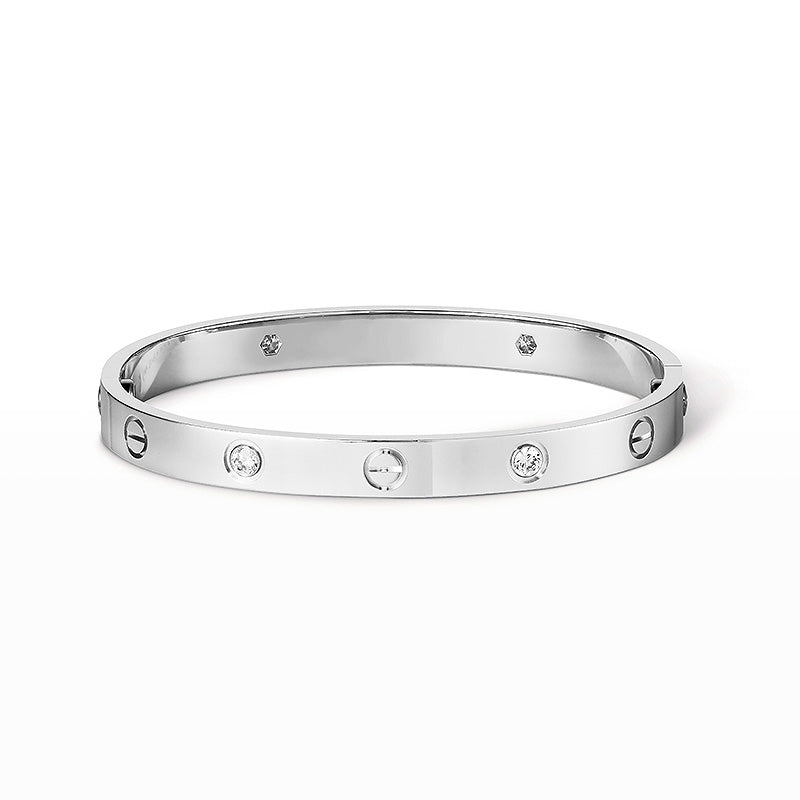[OAKJURI Jewelry] LOVE BRACELET 6.1MM 4 DIAMONDS