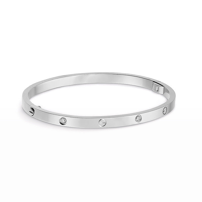 [OAKJURI Jewelry] LOVE BRACELET 3.65MM 6 DIAMONDS