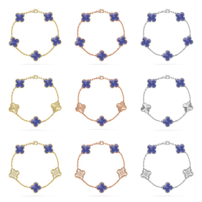 [OAKJURI Jewelry]CLOVER 5 MOTIF BLUE VEINS BRACELET COLLECTION