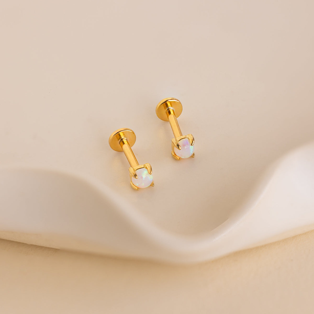 Opal Flat Back Studs