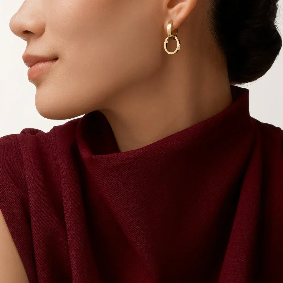 [OAKJURI Jewelry] LOVE 3.3MM DANGLE EARRINGS