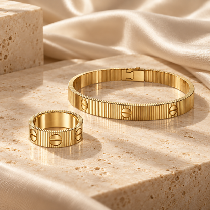 [OAKJURI Jewelry]Love Unlimited Bracelet & Ring Set