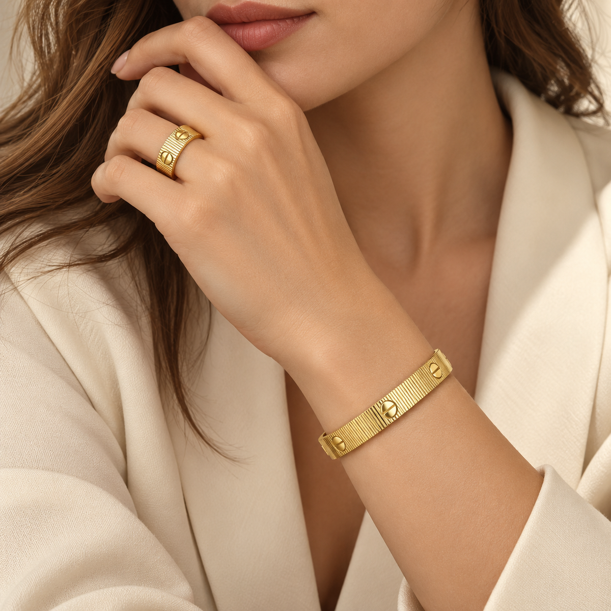 [OAKJURI Jewelry]Love Unlimited Bracelet & Ring Set