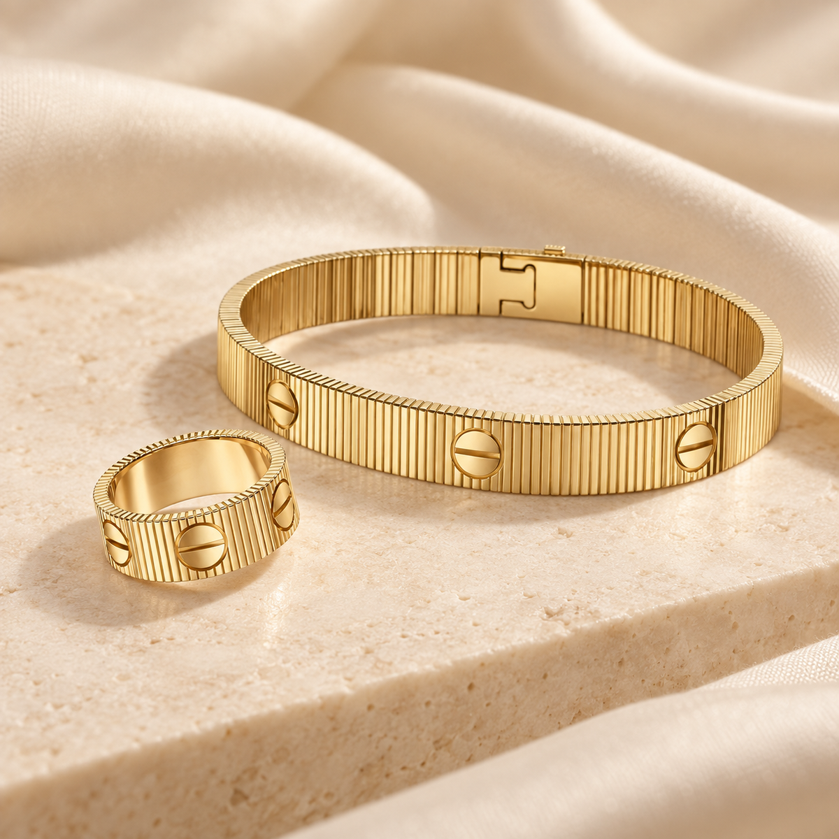 [OAKJURI Jewelry]Love Unlimited Bracelet & Ring Set
