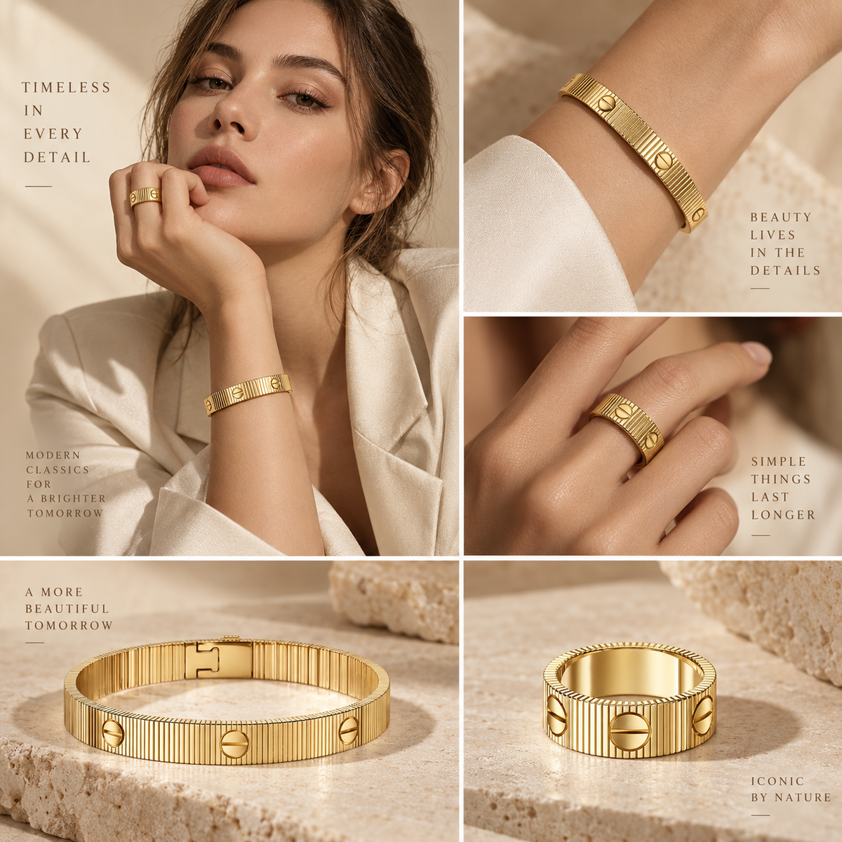 [OAKJURI Jewelry]Love Unlimited Bracelet & Ring Set
