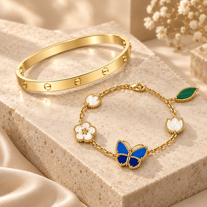 [OAKJURI Jewelry]Lucky Spring & Love Bracelet Stack Set