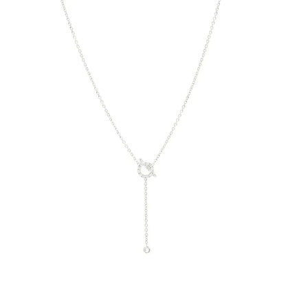 [OAKJURI Jewelry]FINESSE SILVER DIAMOND NECKLACE