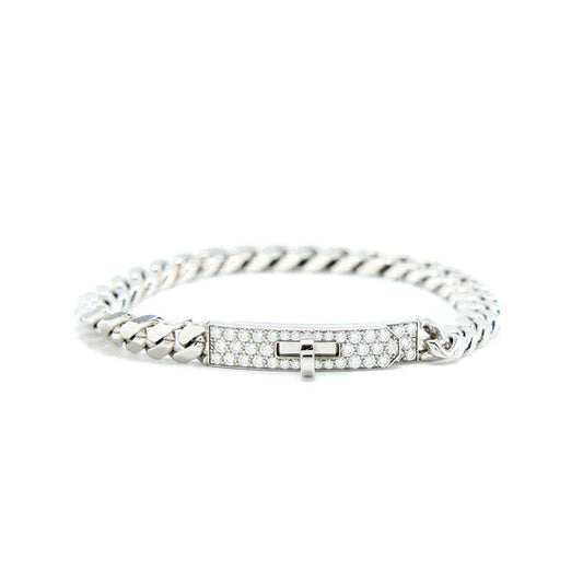 [OAKJURI Jewelry]KELLY CHAIN SILVER DIAMOND BRACELET