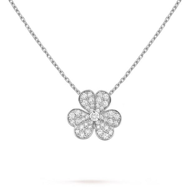 [OAKJURI Jewelry]CLOVER DIAMOND NECKLACE SILVER