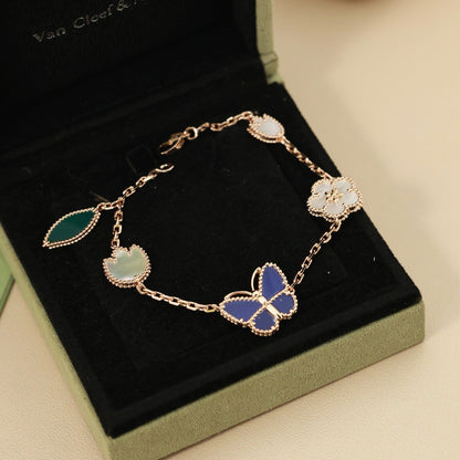 [OAKJURI Jewelry]LUCKY SPRING BUTTERFLY 5 MOTIF BRACELET