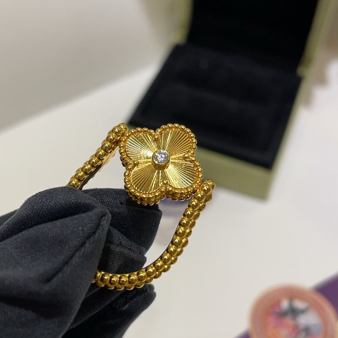 [OAKJURI Jewelry]CLOVER RIVERSIBLE RING GOLD COLLECTION