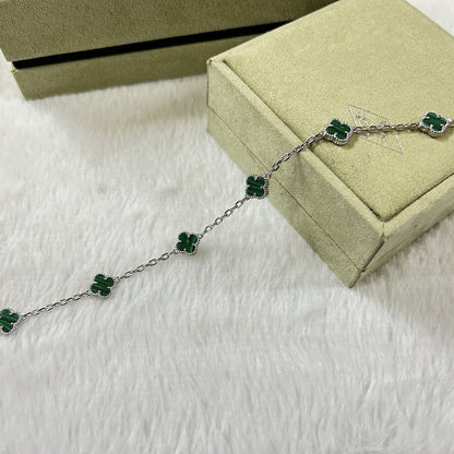 [OAKJURI Jewelry]CLOVER 6 MOTIF MALACHITE BRACELET