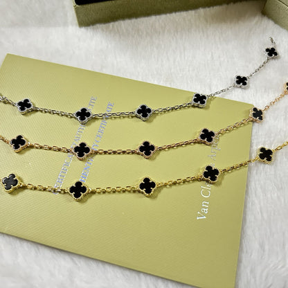 [OAKJURI Jewelry]CLOVER 6 MOTIF  ONYXS BRACELET