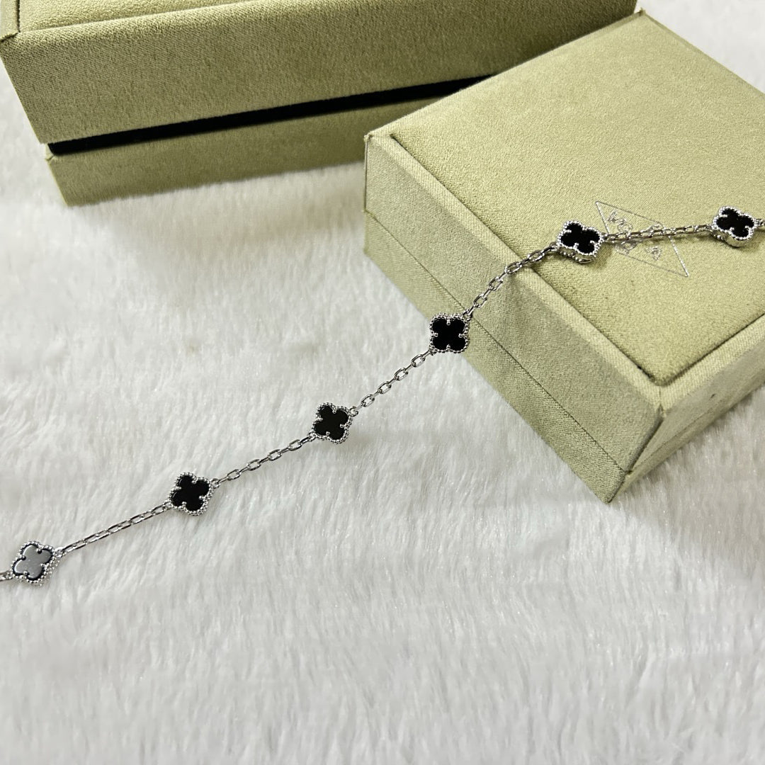 [OAKJURI Jewelry]CLOVER 6 MOTIF  ONYXS BRACELET