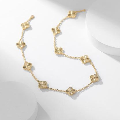 [OAKJURI Jewelry]CLOVER 10 MOTIFS LASER NECKLACE