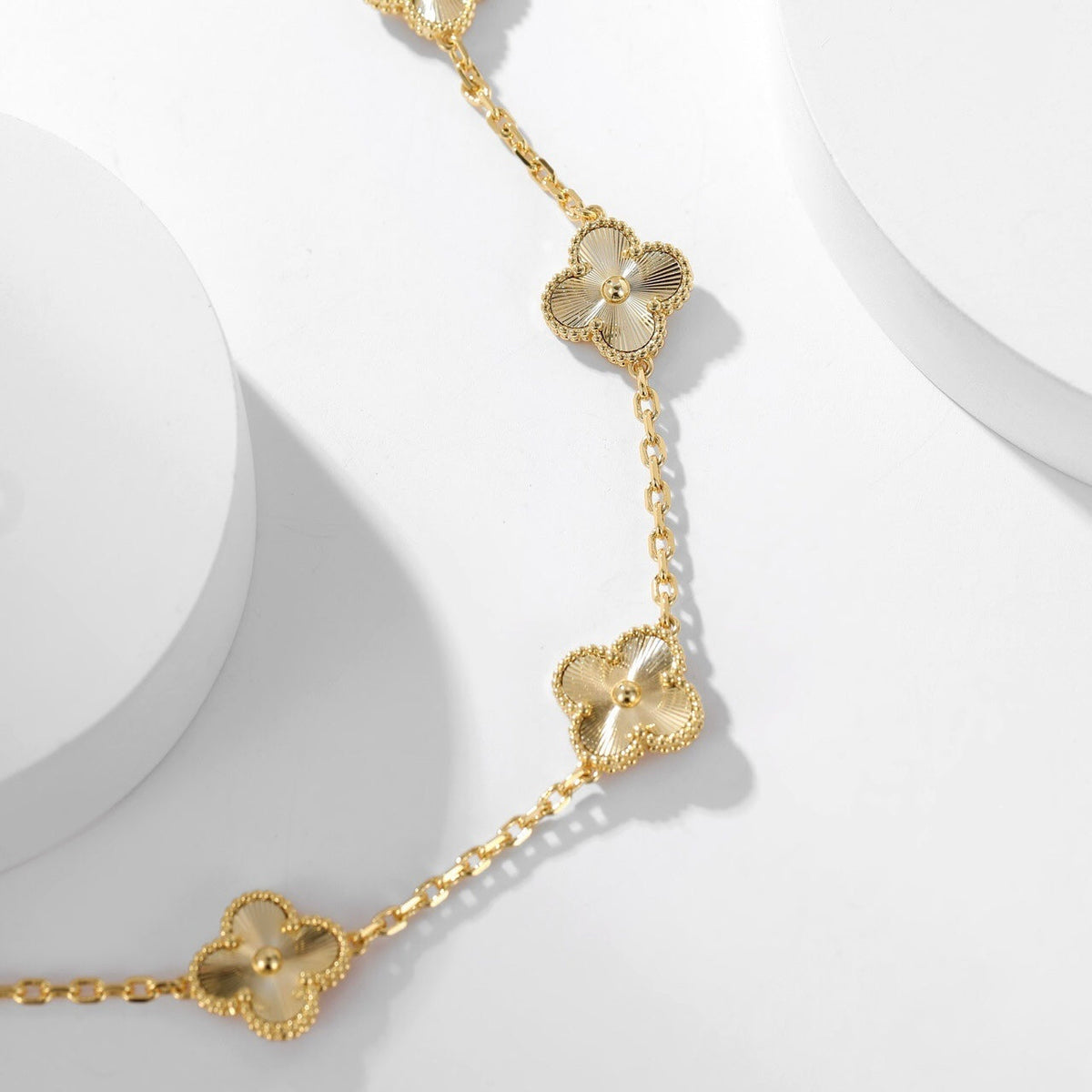 [OAKJURI Jewelry]CLOVER 10 MOTIFS LASER NECKLACE