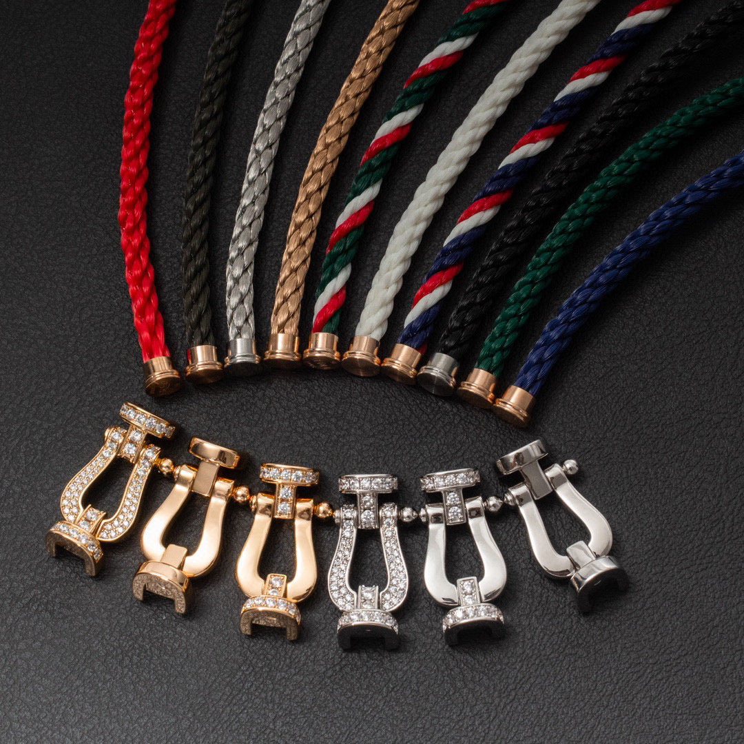 [OAKJURI Jewelry]FORCE LARGE HORSESHOE FULL DIAMOND BRACELET GOLD