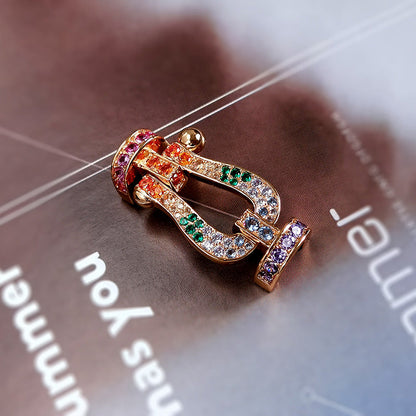 [OAKJURI Jewelry]FORCE LARGE HORSESHOE  COLORED DIAMOND BRACELET ROSE GOLD