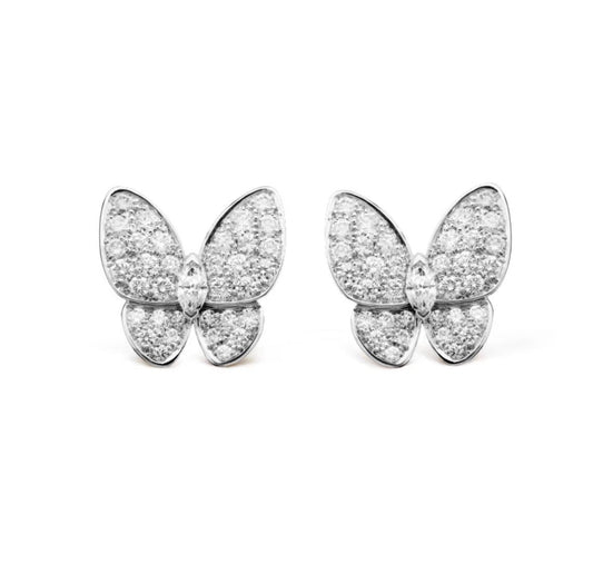 [OAKJURI Jewelry]BUTTERFLY ALL DIAMOND EARRINGS