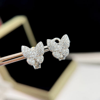 [OAKJURI Jewelry]BUTTERFLY ALL DIAMOND EARRINGS