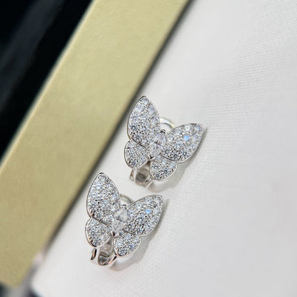 [OAKJURI Jewelry]BUTTERFLY ALL DIAMOND EARRINGS