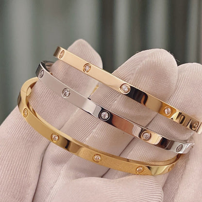 [OAKJURI Jewelry] LOVE BRACELET 3.65MM 10 DIAMONDS