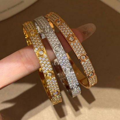 [OAKJURI Jewelry] LOVE BRACELET 6.1MM DIAMOND-PAVED 10 BIG DIAMONDS