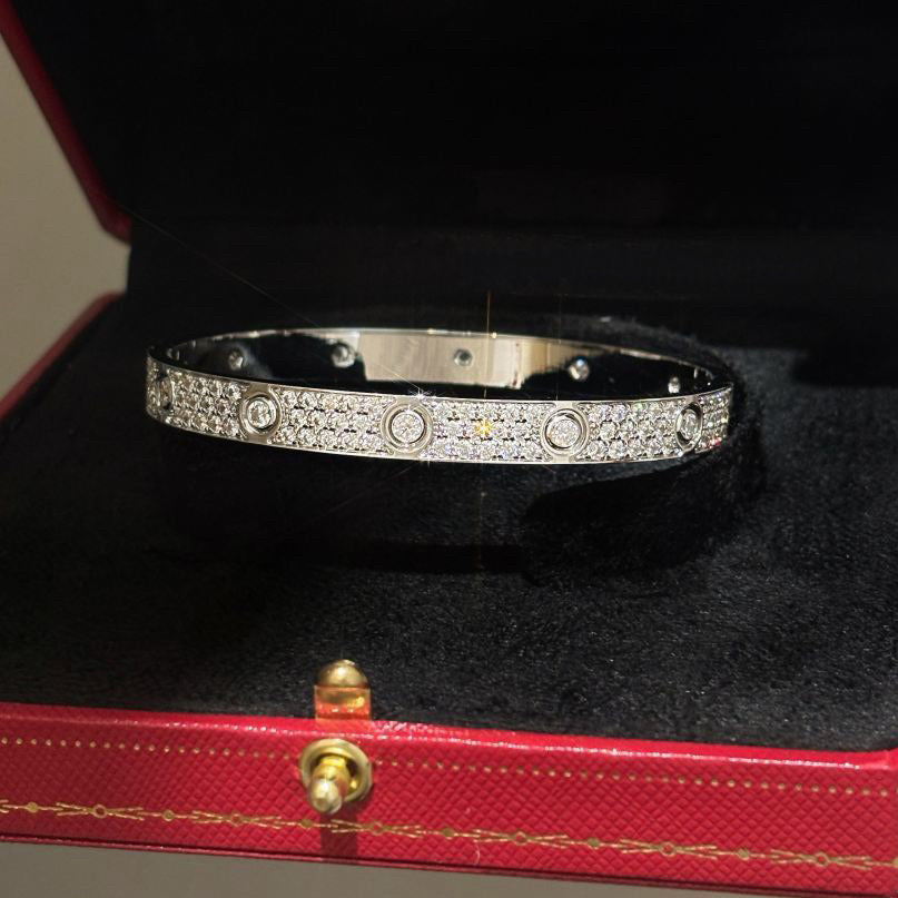 [OAKJURI Jewelry] LOVE BRACELET 6.1MM DIAMOND-PAVED 10 BIG DIAMONDS