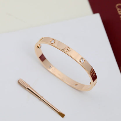 [OAKJURI Jewelry] LOVE BRACELET 6.1MM 4 DIAMONDS