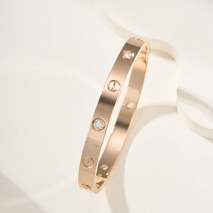 [OAKJURI Jewelry] LOVE BRACELET 6.1MM 4 DIAMONDS
