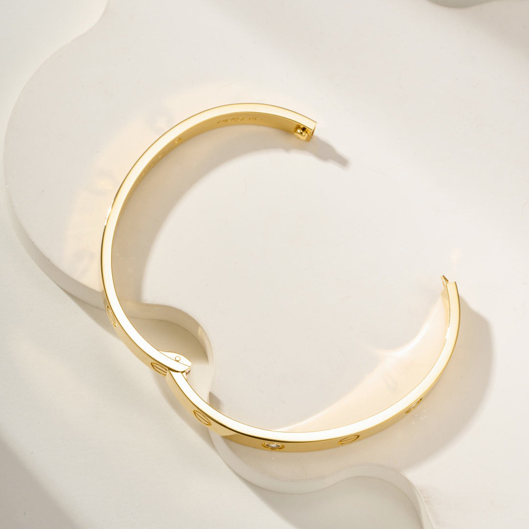 [OAKJURI Jewelry] LOVE BRACELET 6.1MM 4 DIAMONDS
