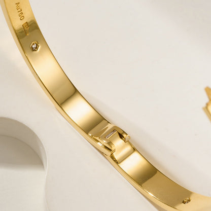 [OAKJURI Jewelry] LOVE BRACELET 6.1MM 4 DIAMONDS