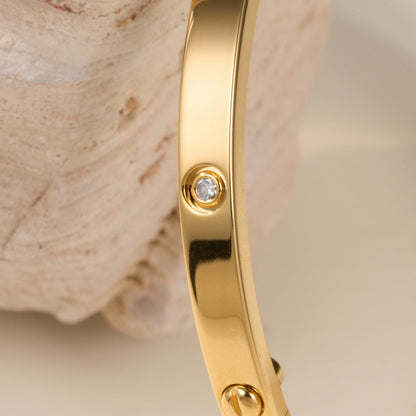 [OAKJURI Jewelry] LOVE BRACELET 3.65MM 6 DIAMONDS