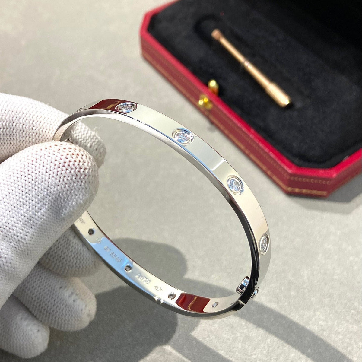 [OAKJURI Jewelry] LOVE BRACELET 6.1MM 10 DIAMONDS