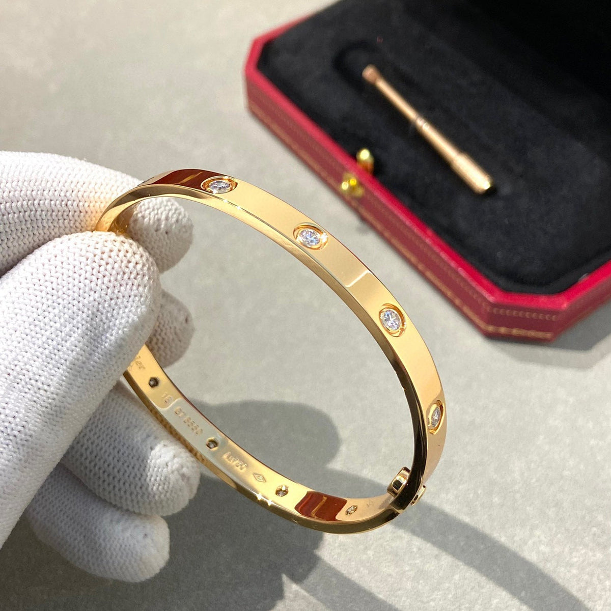[OAKJURI Jewelry] LOVE BRACELET 6.1MM 10 DIAMONDS